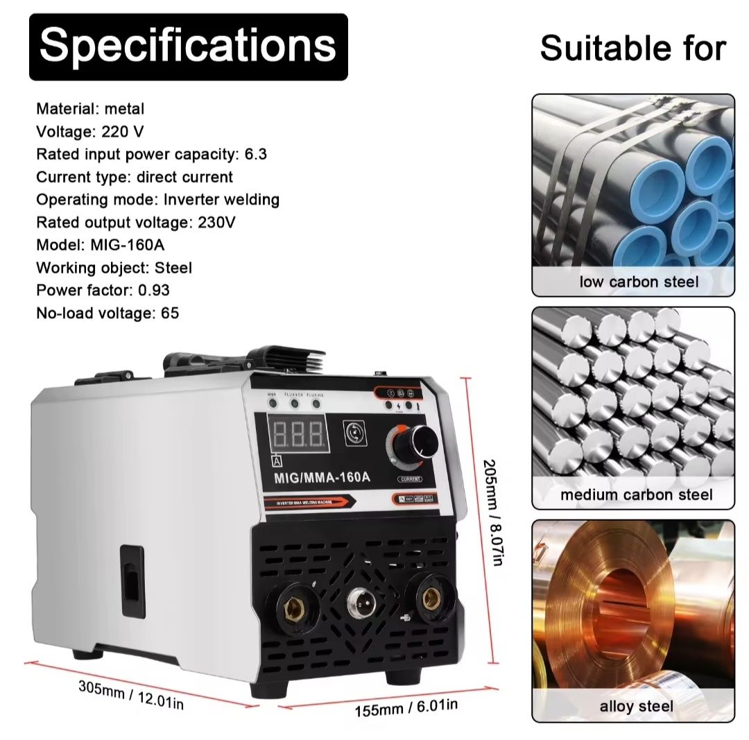 Maquina de soldar de fio e electrode 2 em 1