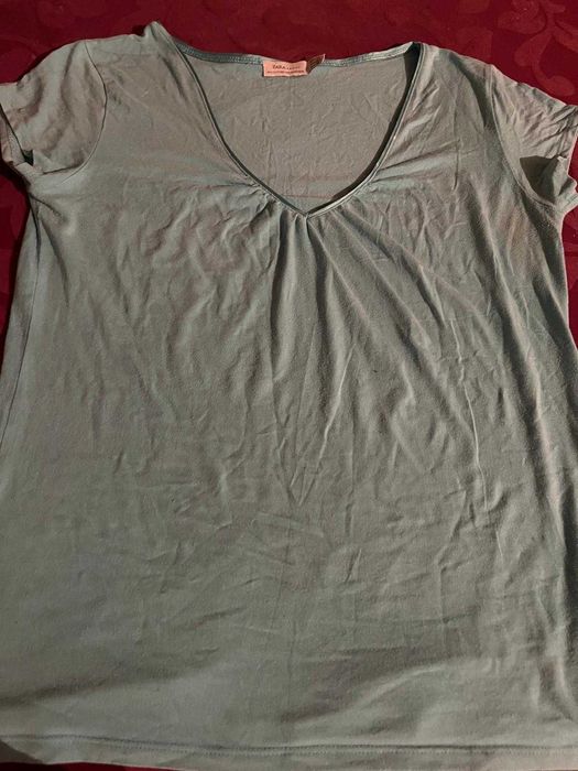 tshirt azul zara tamanho l