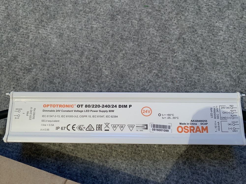 Zasilacz LED OT IP67 80W 24V 1-10V DIM