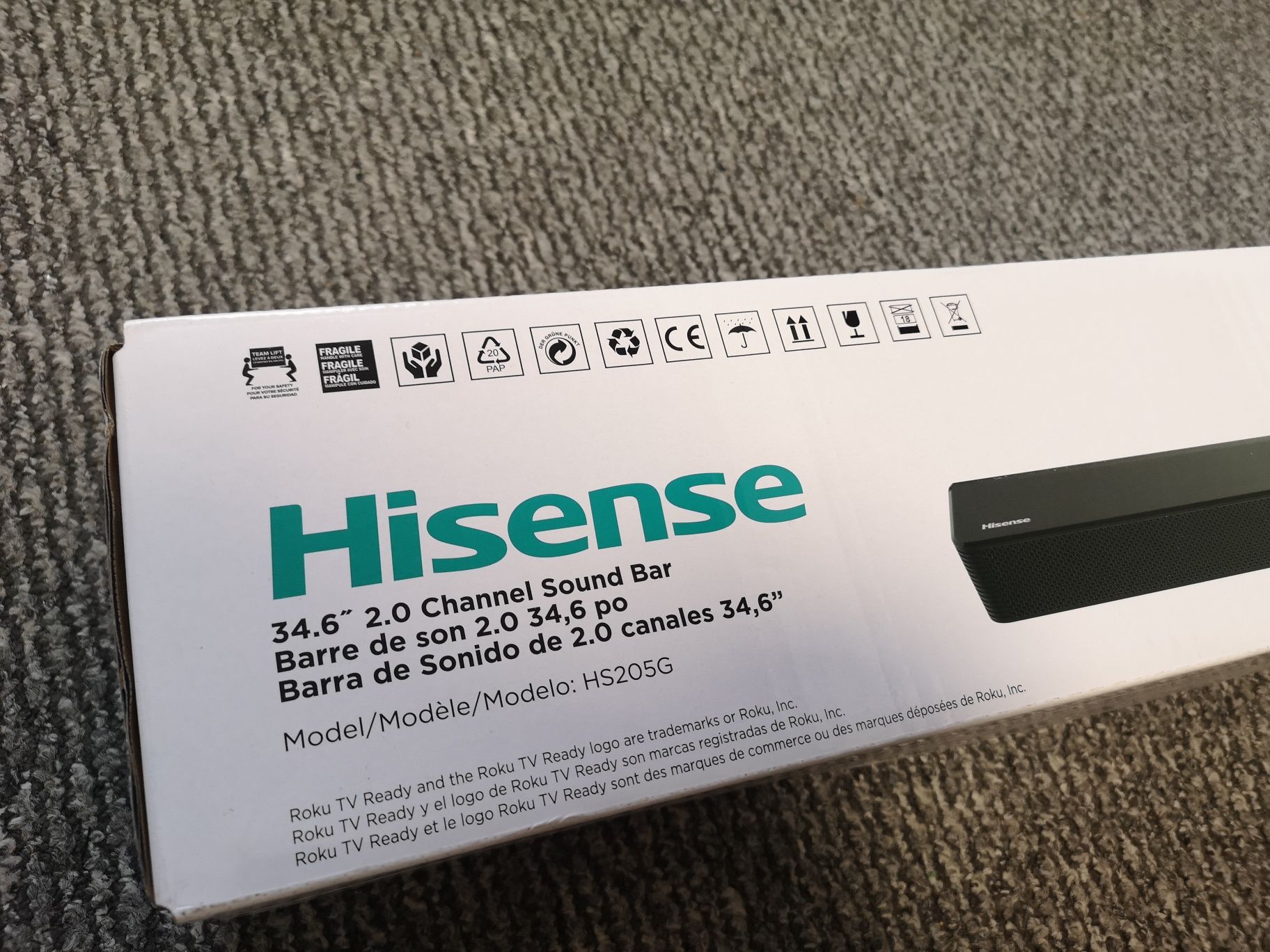 Tanio! Nowy! Soundbar HISENSE HS205G Czarny