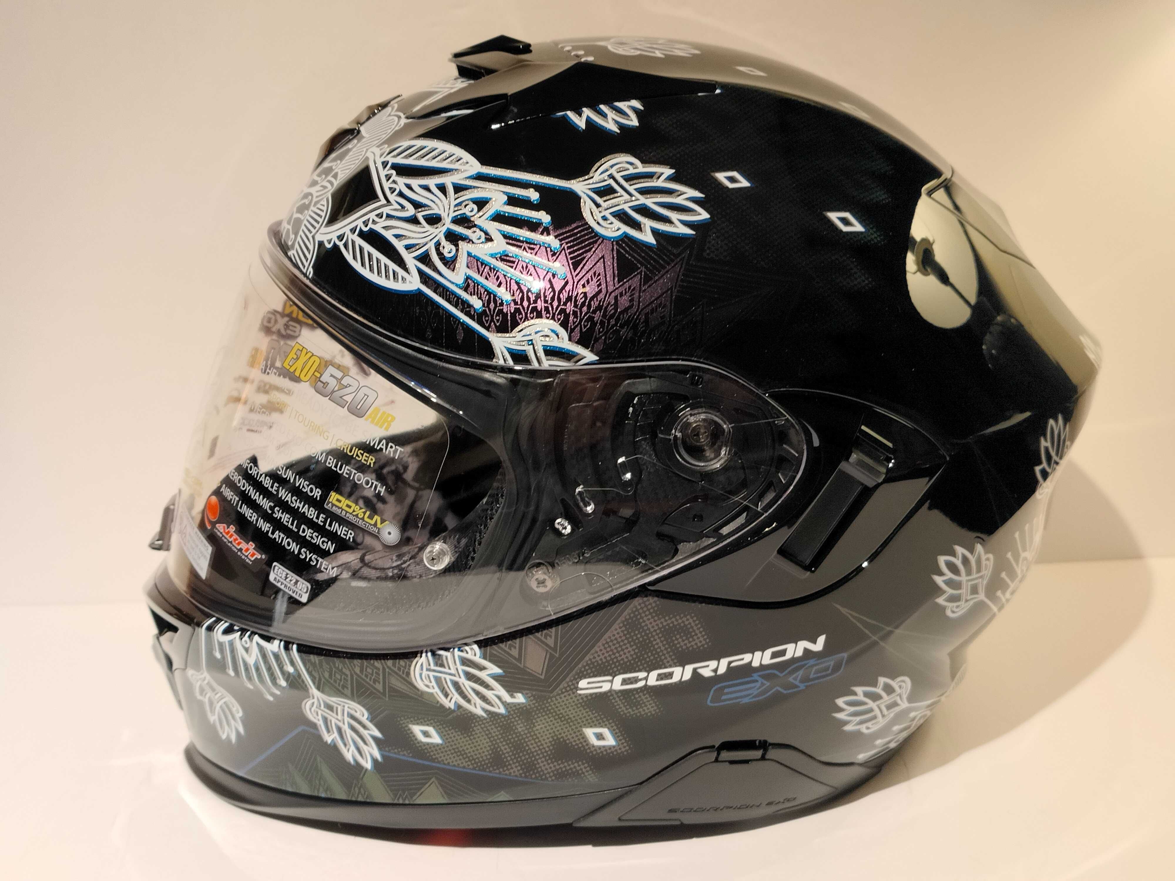 Capacete Scorpion EXO-520  air-fit Pinlock incluído mota scooter novo