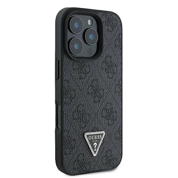 Etui Guess Leather 4G Triangle Strass MagSafe na iPhone 16 Pro Max - c