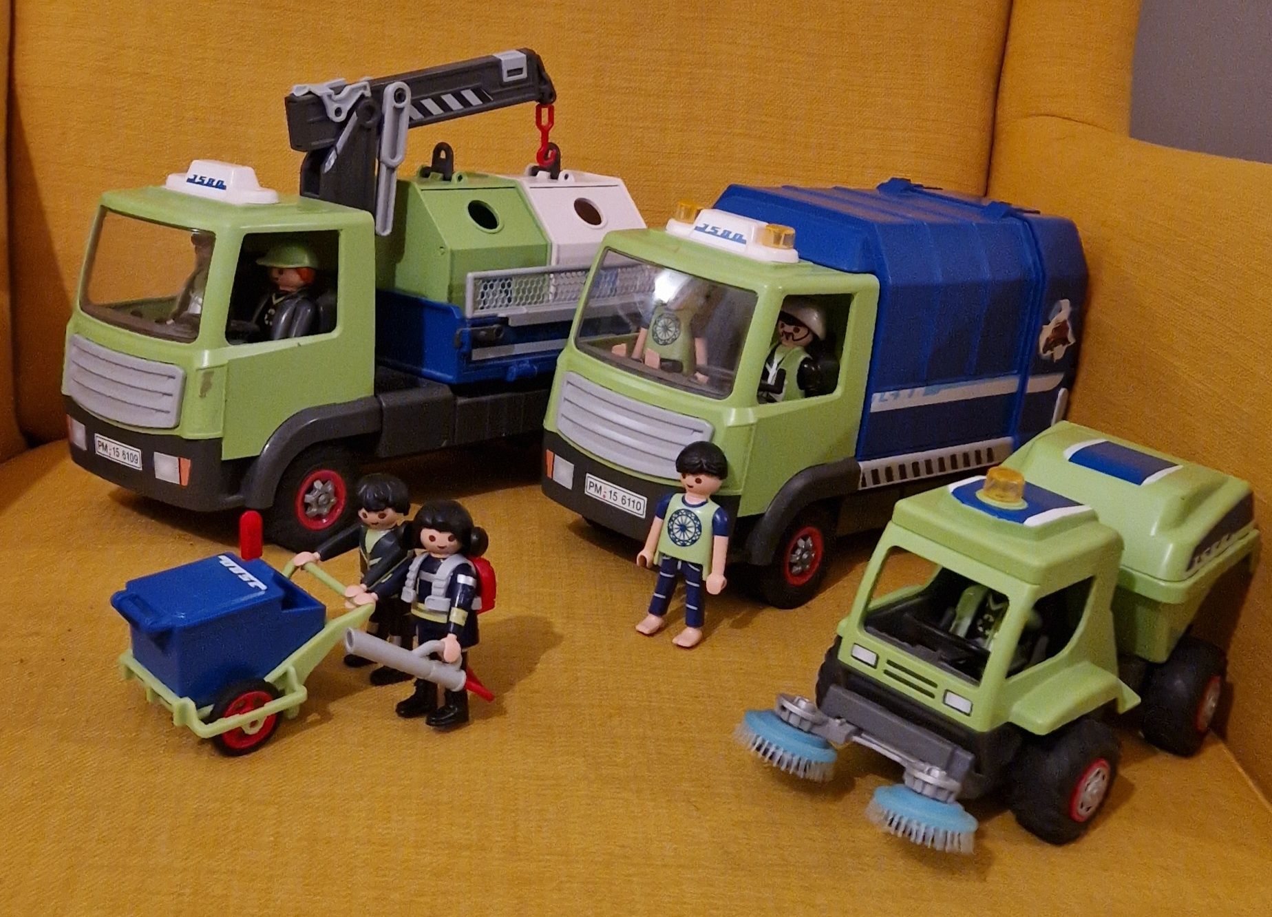 Playmobil klocki ekipa sprzątająca/śmieciarka/czyścik