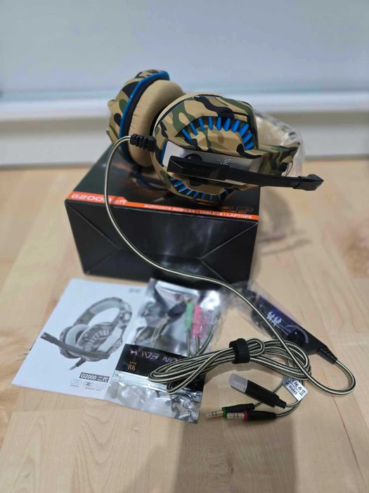 Słuchawki Gamingowe nauszne NTECH ubs jack LED