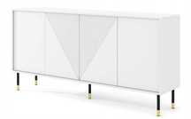 Komoda WOODY 180 cm 4D frezowana biały mat - powystawowa