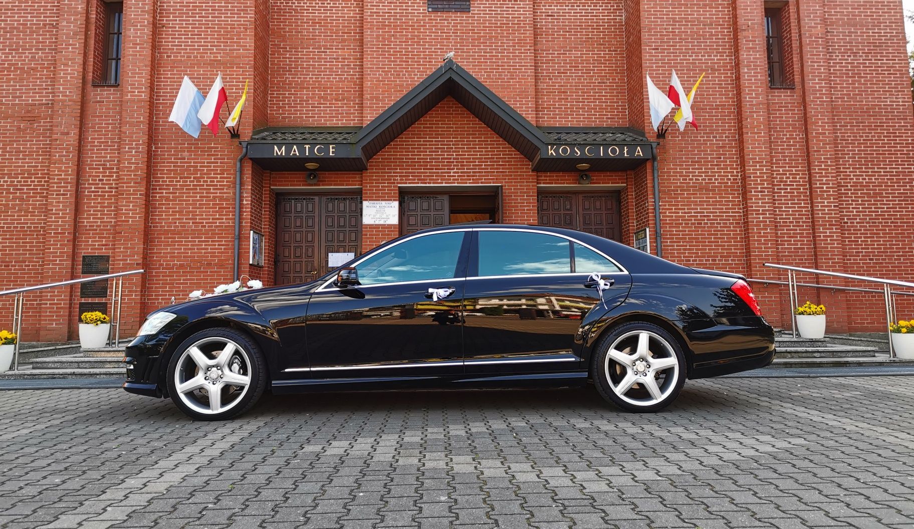 Mercedes S Klasa  MAZOWIECKIE AMG Long do ślubu samochód do ślubu auto