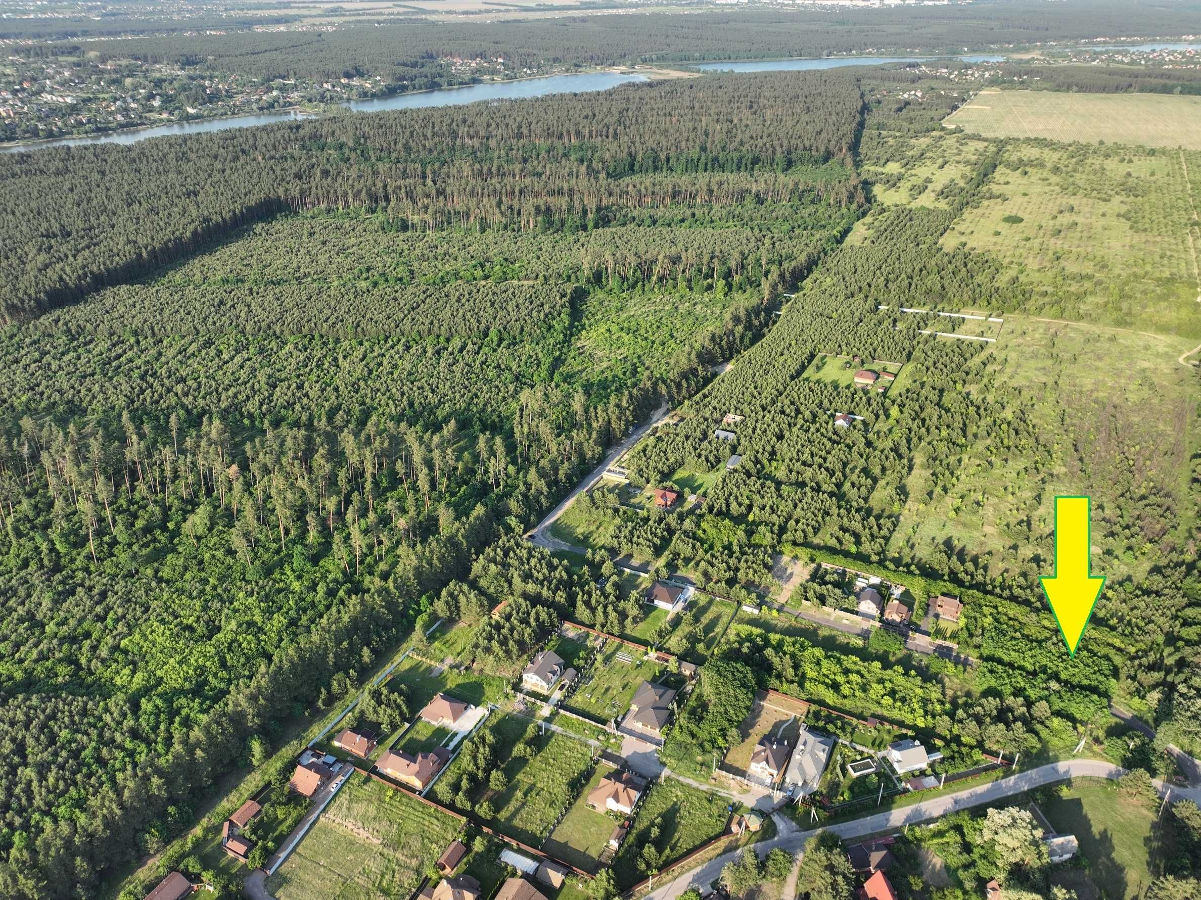 Жорнівка-Бобриця продаж ділянки 12 соток в оточенні лісу