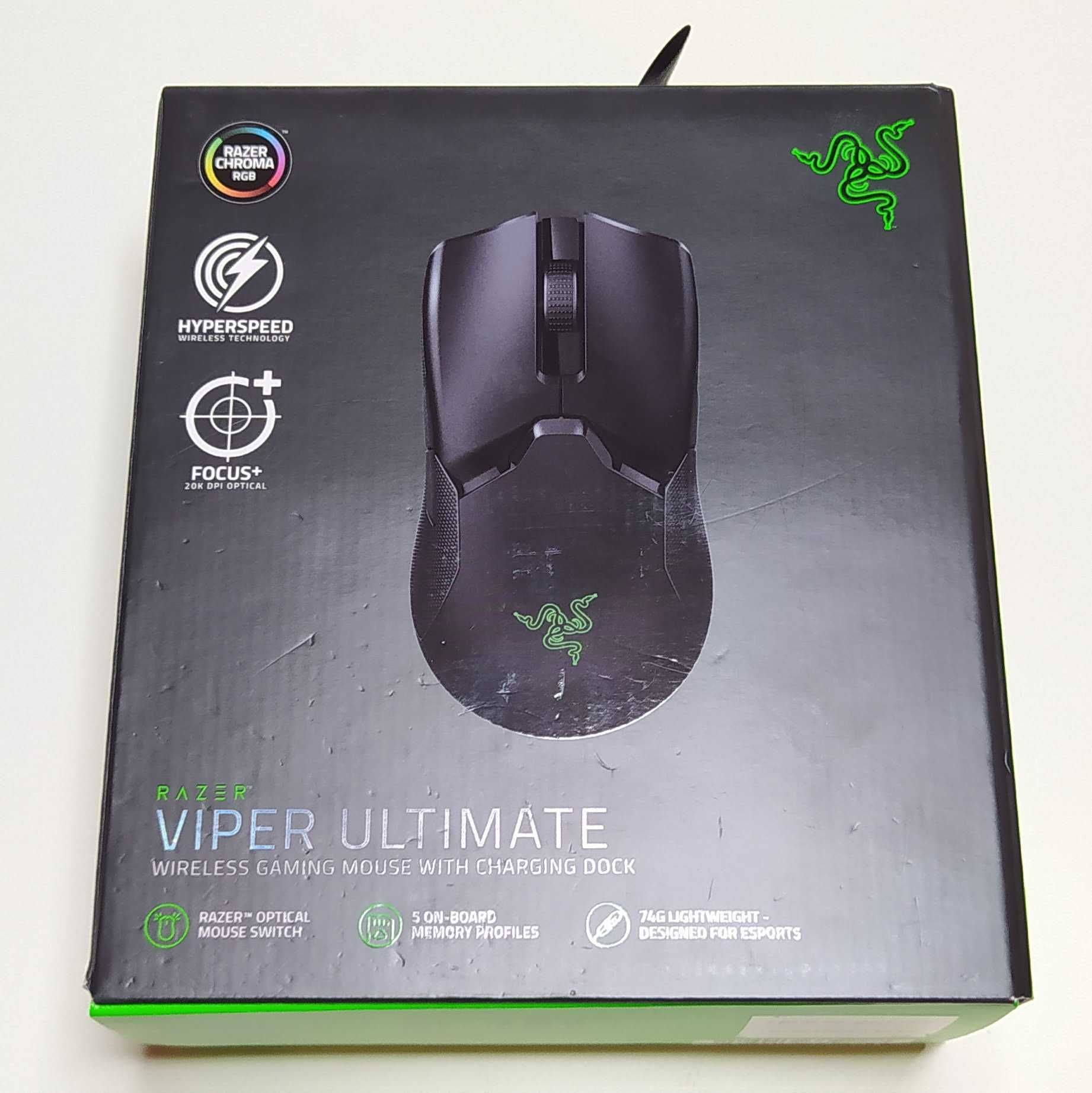 Razer Viper Ultimate Myszka Bezprzewodowa Gamingowa 20 tyś DPI 8 Keys