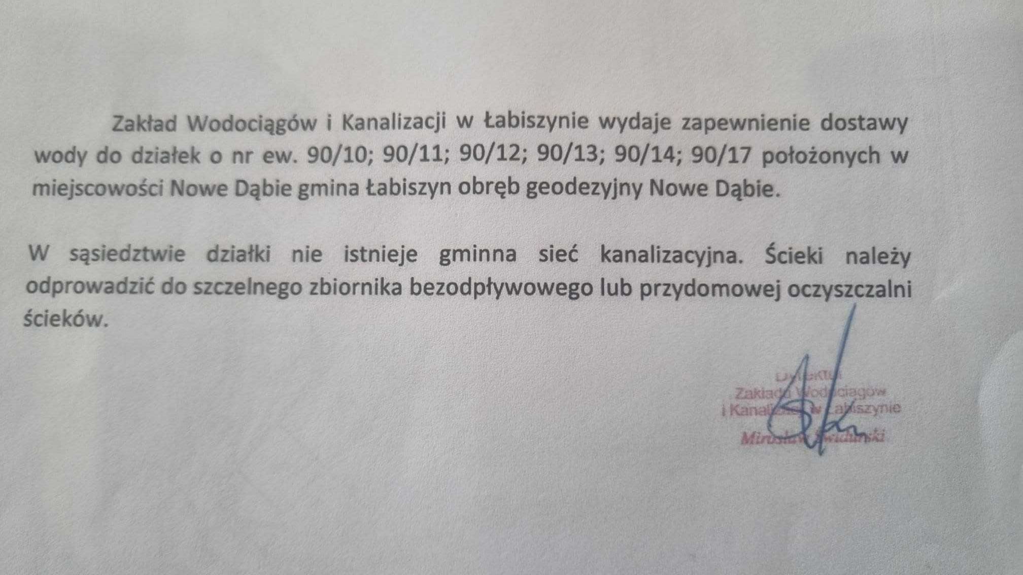 Działka budowlana w Nowym Dąbiu 1030m/2