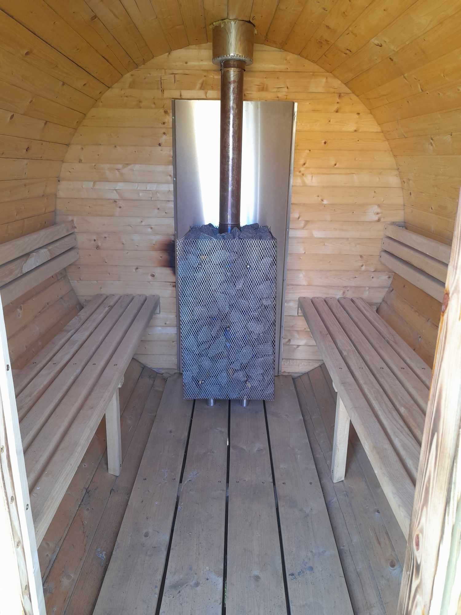 Sauna ogrodowa  mobilna opalaną drewnem