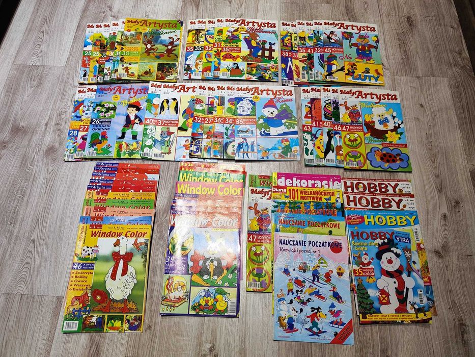 61 szt. Mały Artysta Window Color Hobby gazetka czasopismo dekoracje