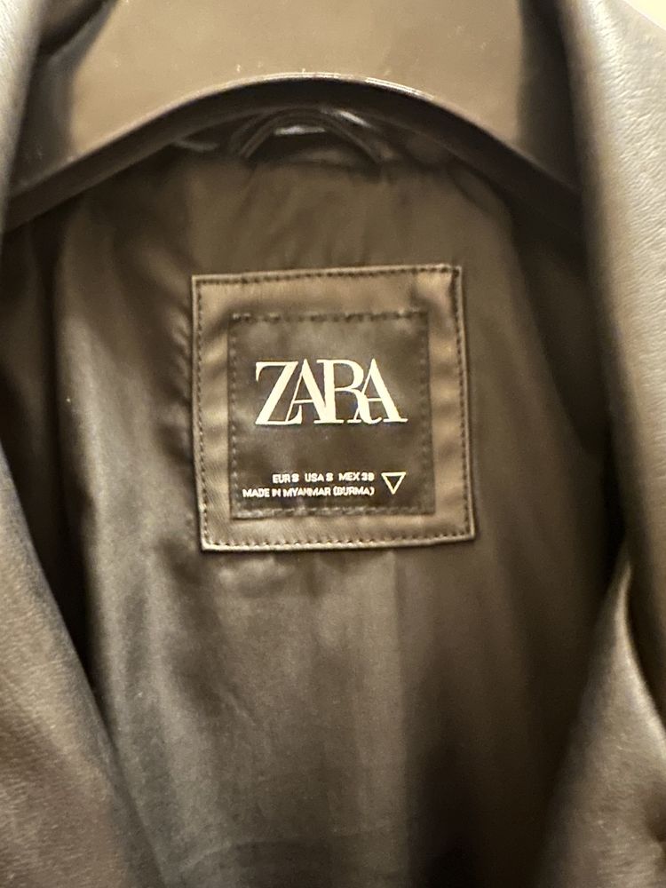 Мужская кожаная куртка Zara новая