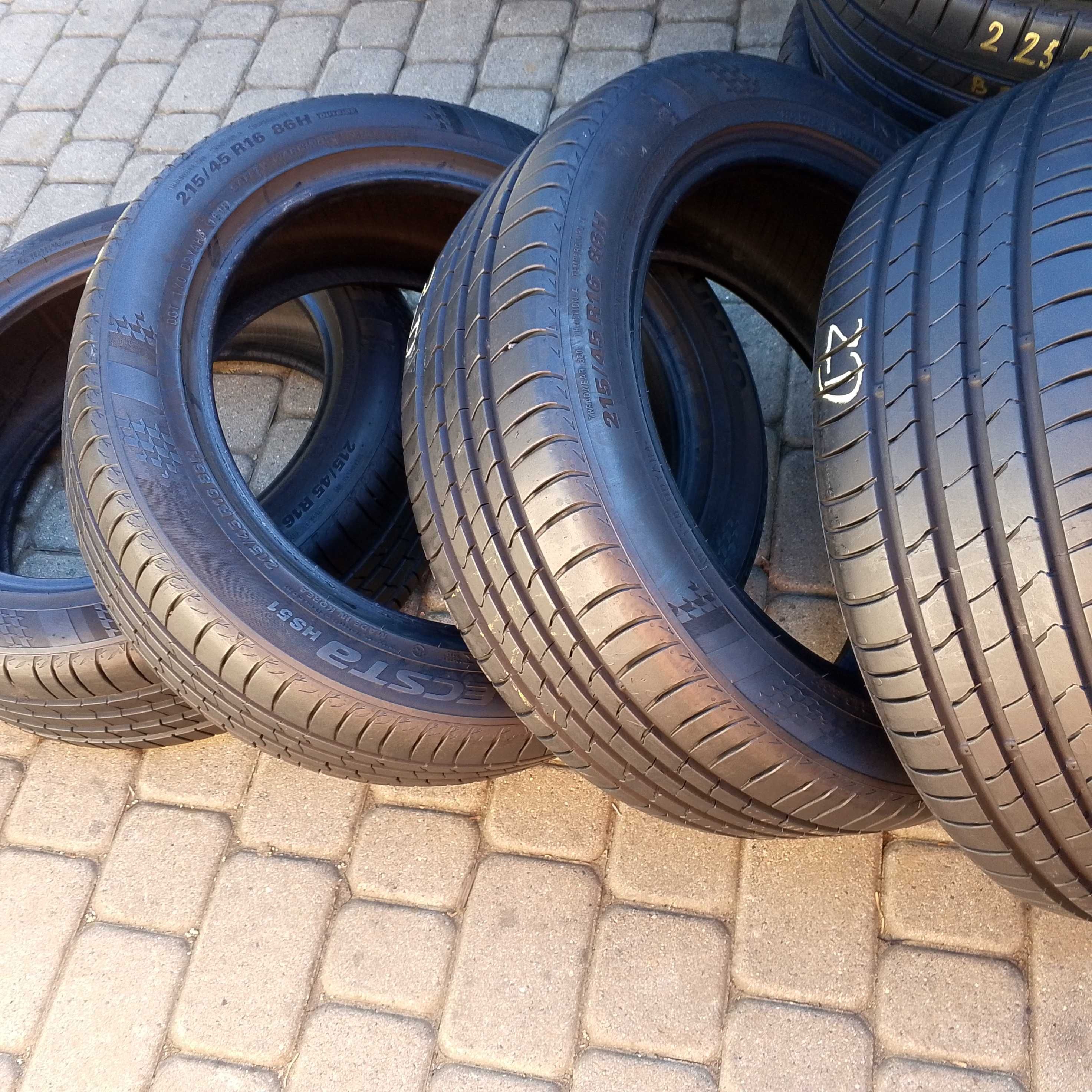 opony jak NOWE 4 szt.215/45/16 Kumho 2022rok
