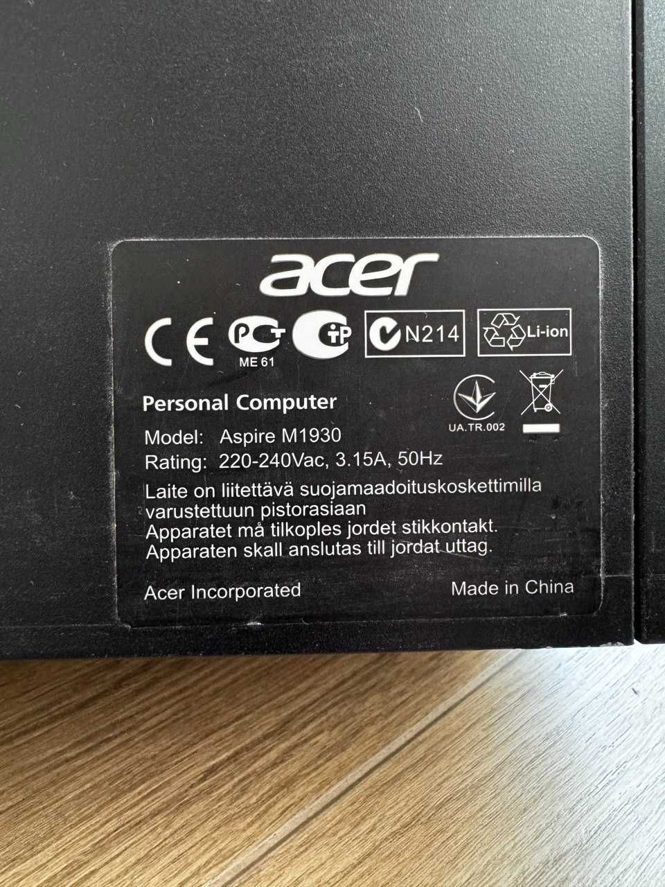 Cистемний блок Acer Aspire M1930