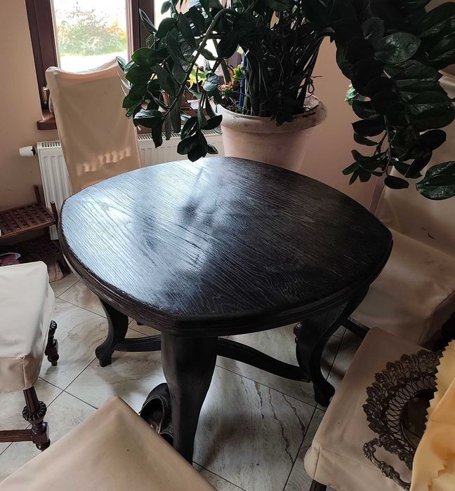 Stół z litego drewna Średnica 87cm