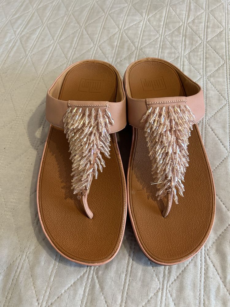 Кожаные шлепки сандали босоножки FitFlop 40р