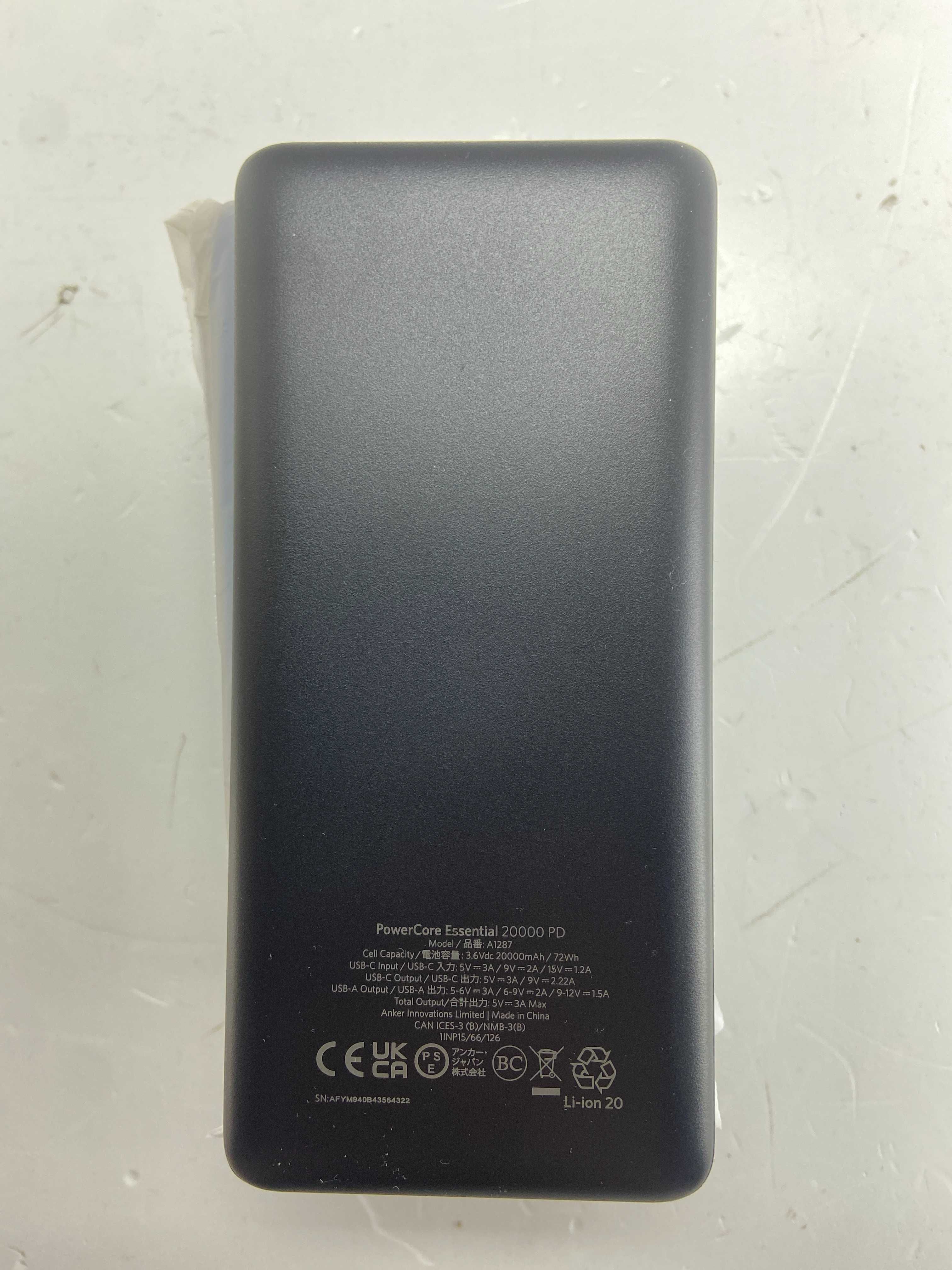 Павербанк Powerbank Anker PowerCore 20000 mAh PD A1287 оригінал США