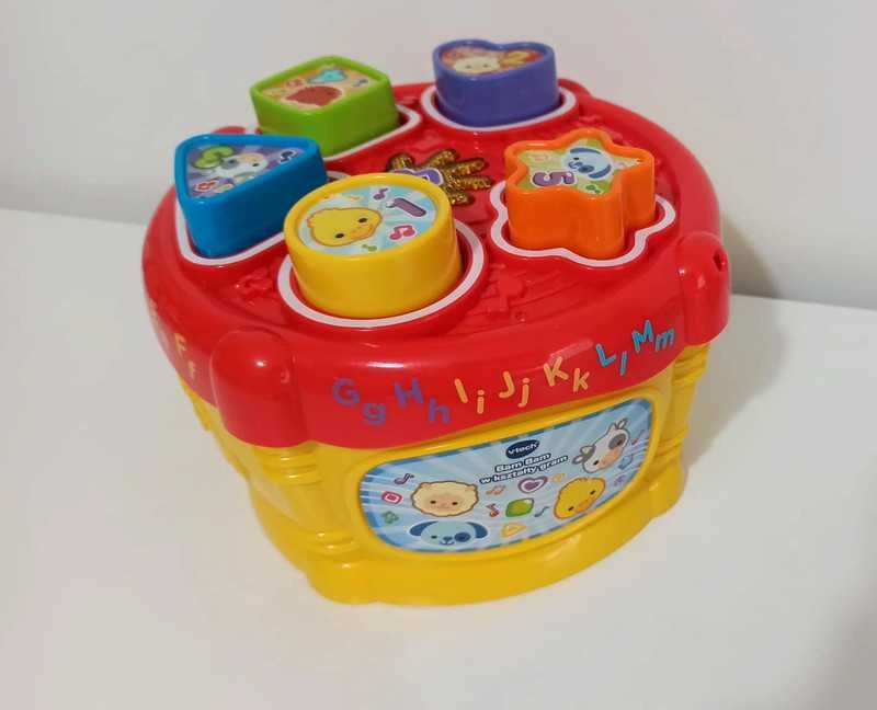 Vtech interaktywny bębenek,sorter,klocki,światło,dźwięk,kształty