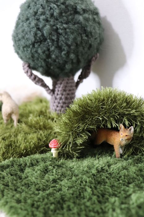 Вʼязані килимки для сюжетних ігор малечі