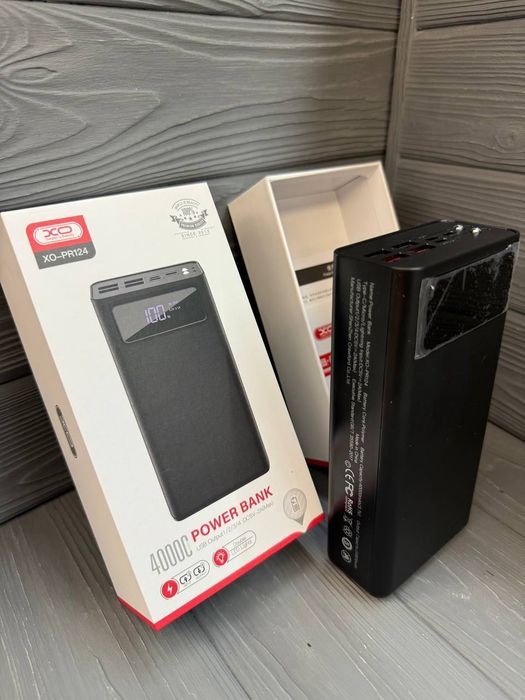НОВА- XO 40000mAh Black 22.5w PD+Фонарик+Кабели встроєні Гарантія 6м