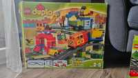 LEGO Duplo Pociąg Deluxe 10508 + 10506 + wagony, tory, przejazdy