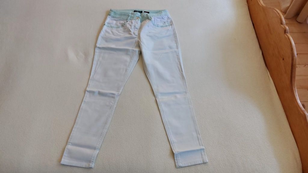 Białe jeansy Robell jeans r 38/M bdb