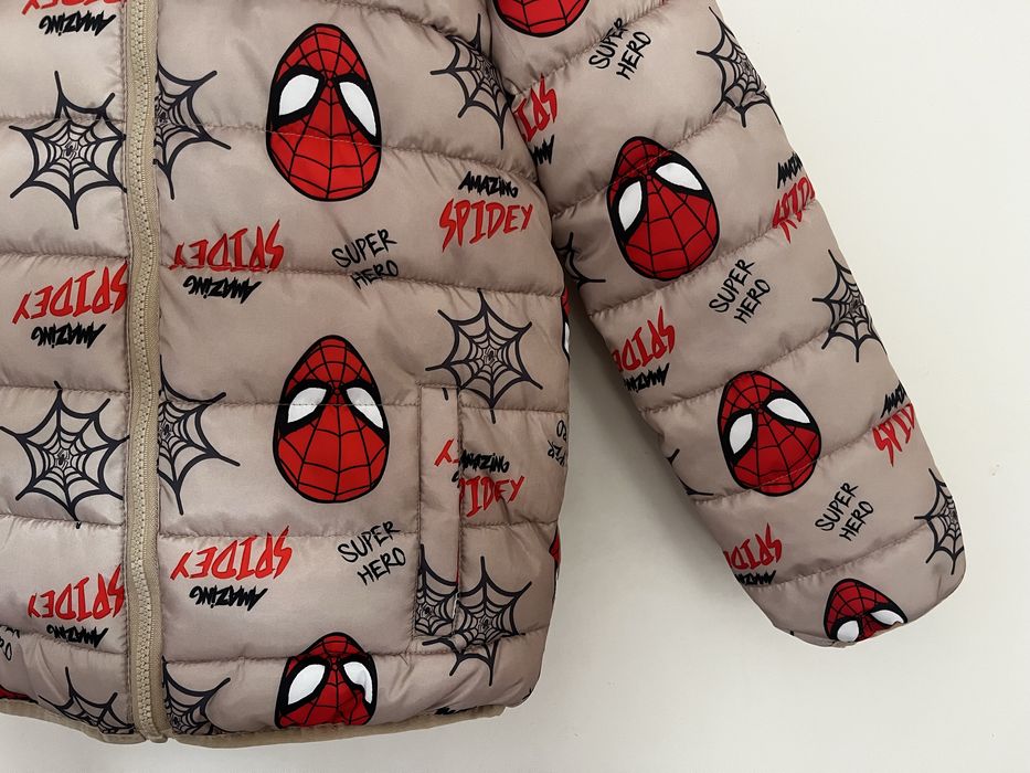 Kurtka chłopięca przejściowa pikowana Marvel Spider-Man 140 Nowa