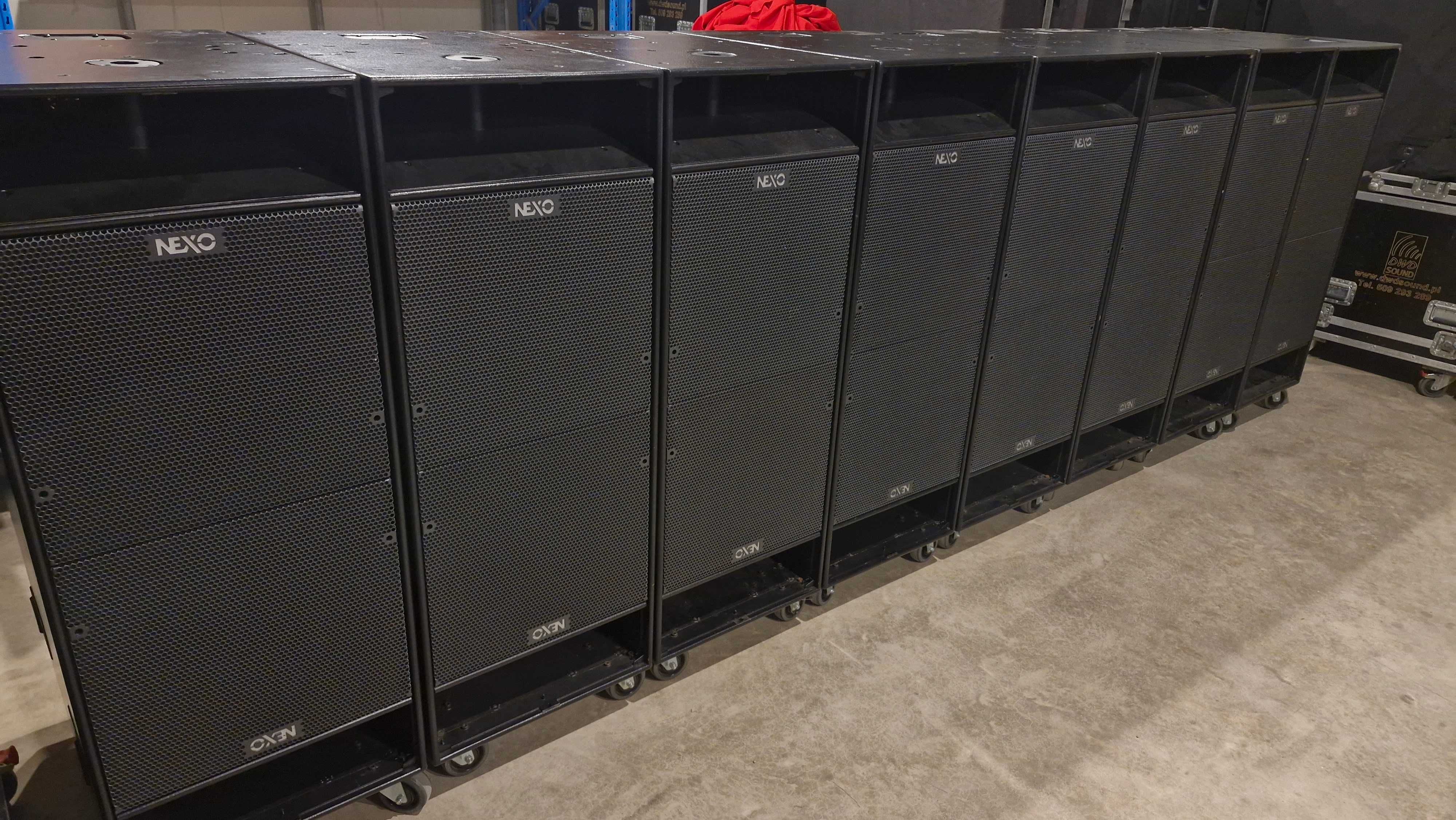 NEXO GEO M12 basy RS-18 zestaw liniowy.  Line array plenerowy