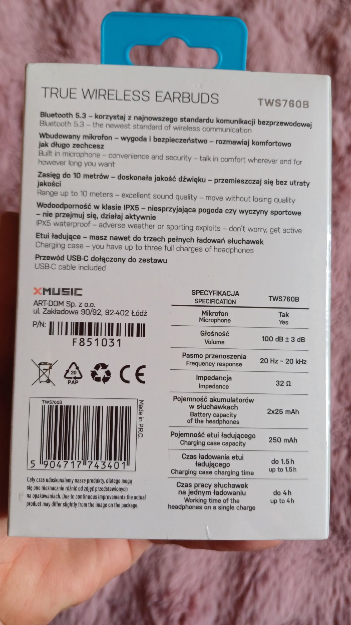 Słuchawki bluetooth nowe zafoliowane