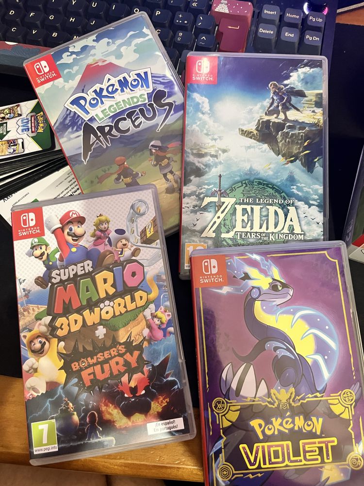 Nintendo switch 2 + 4 jogos + bolsa