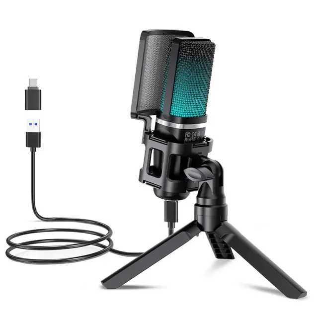 ХИТ 2024  ТОП Микрофон RGB для стрима