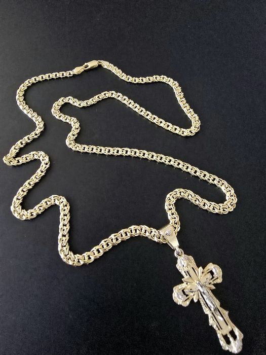 Nowy złoty Łańcuszek Garibaldi PR.585 14K