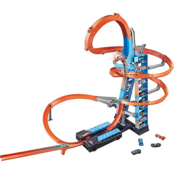 Трек Гараж Хот Вилс Небоскреб Hot Wheels GJM76 Sky Crash Tower