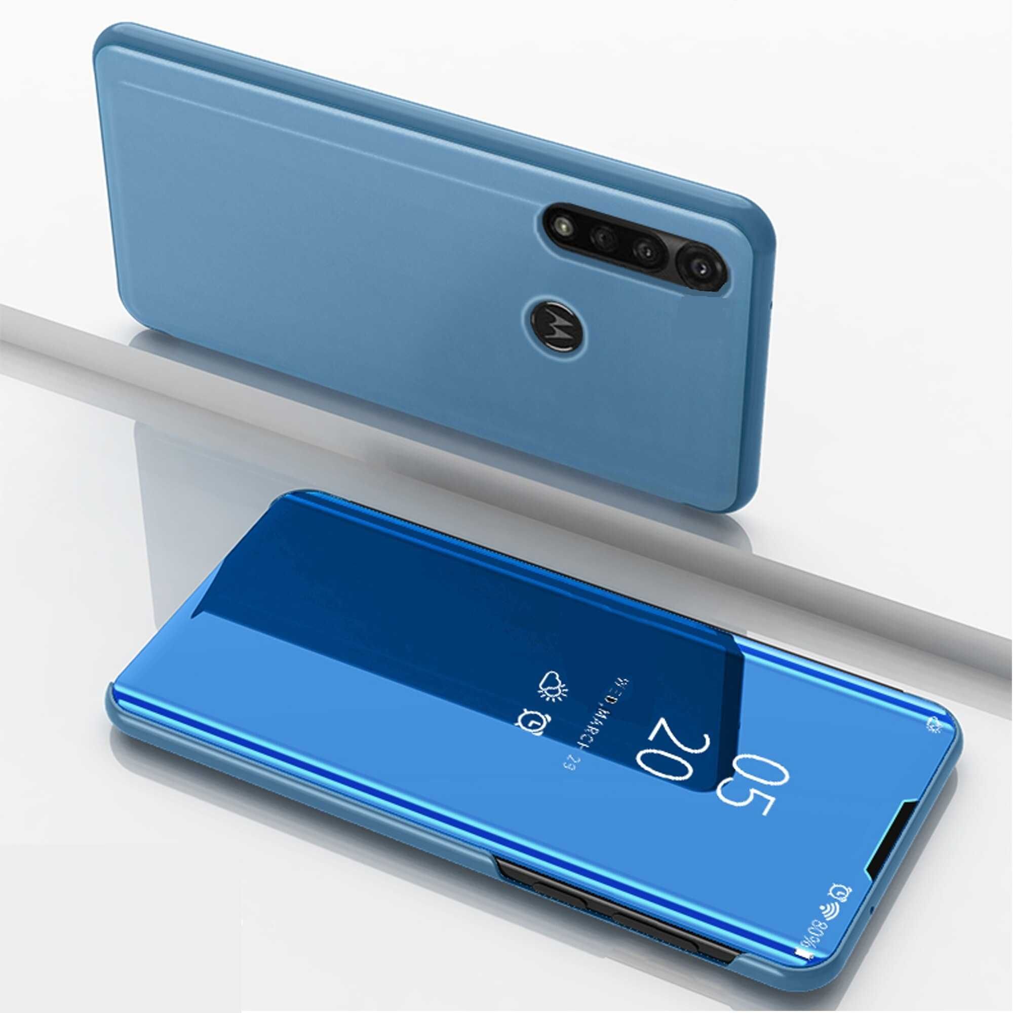 Etui Case Flip Clear View do Motorola Moto G8 Power Lite + Szkło
