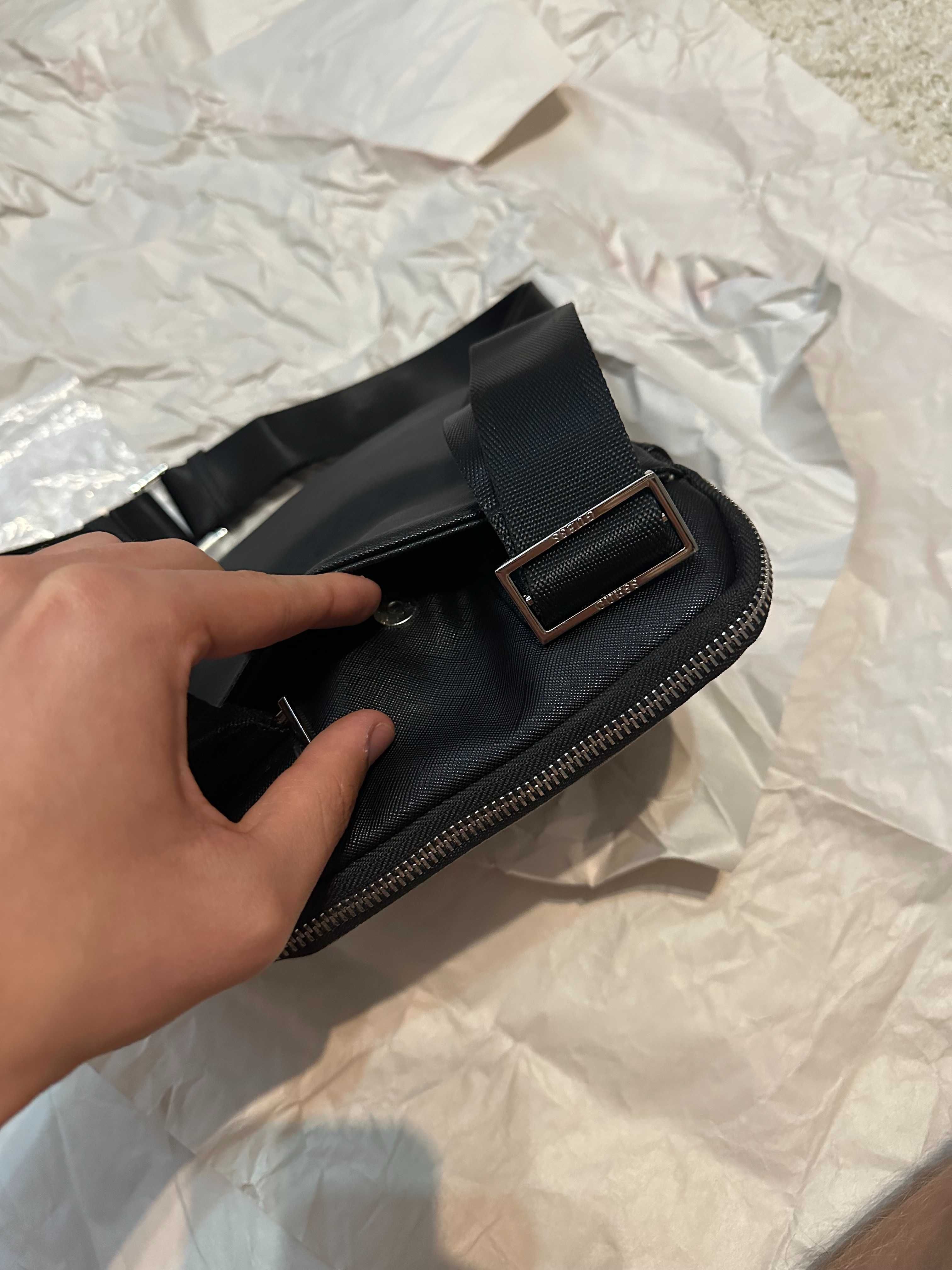 Сумка Guess Vezzola, мессенджер, мужская сумка через плечо, барсетка.