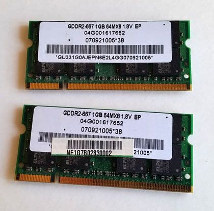 2GB Memória Ram Portátil