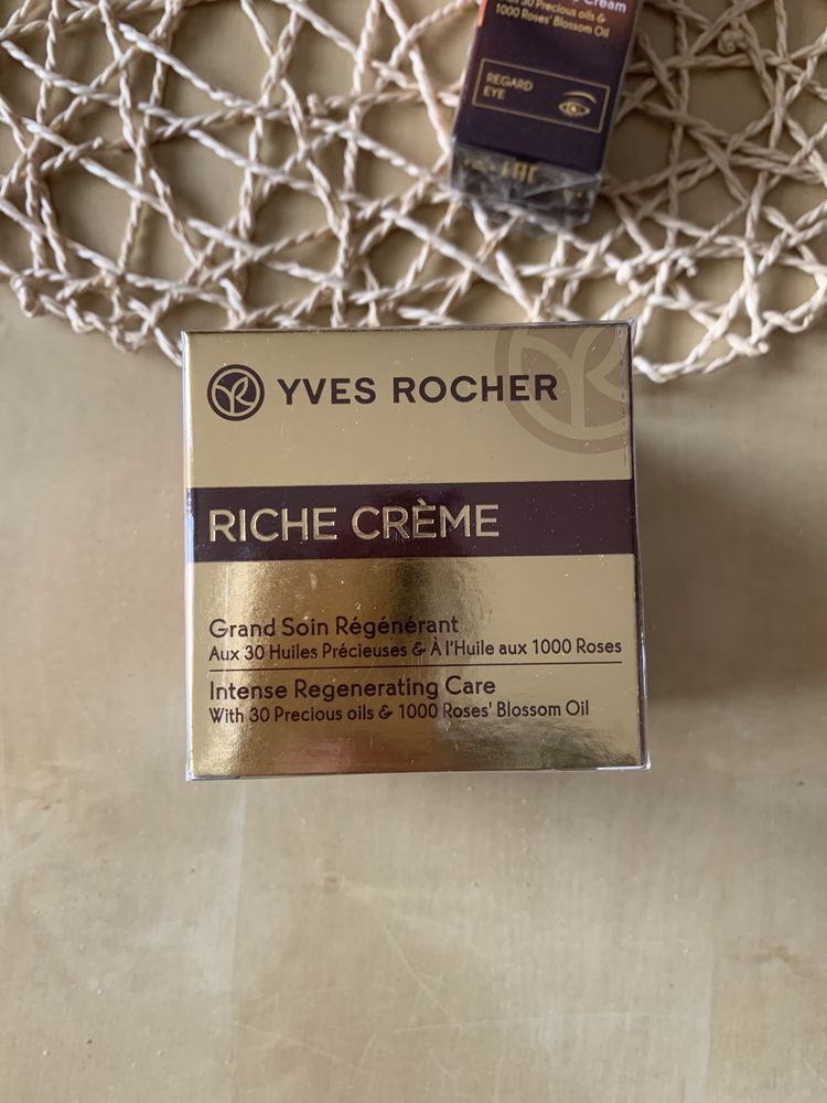 2 KREMY Riche Creme krem regenerujący+krem pod oczy Yves Rocher