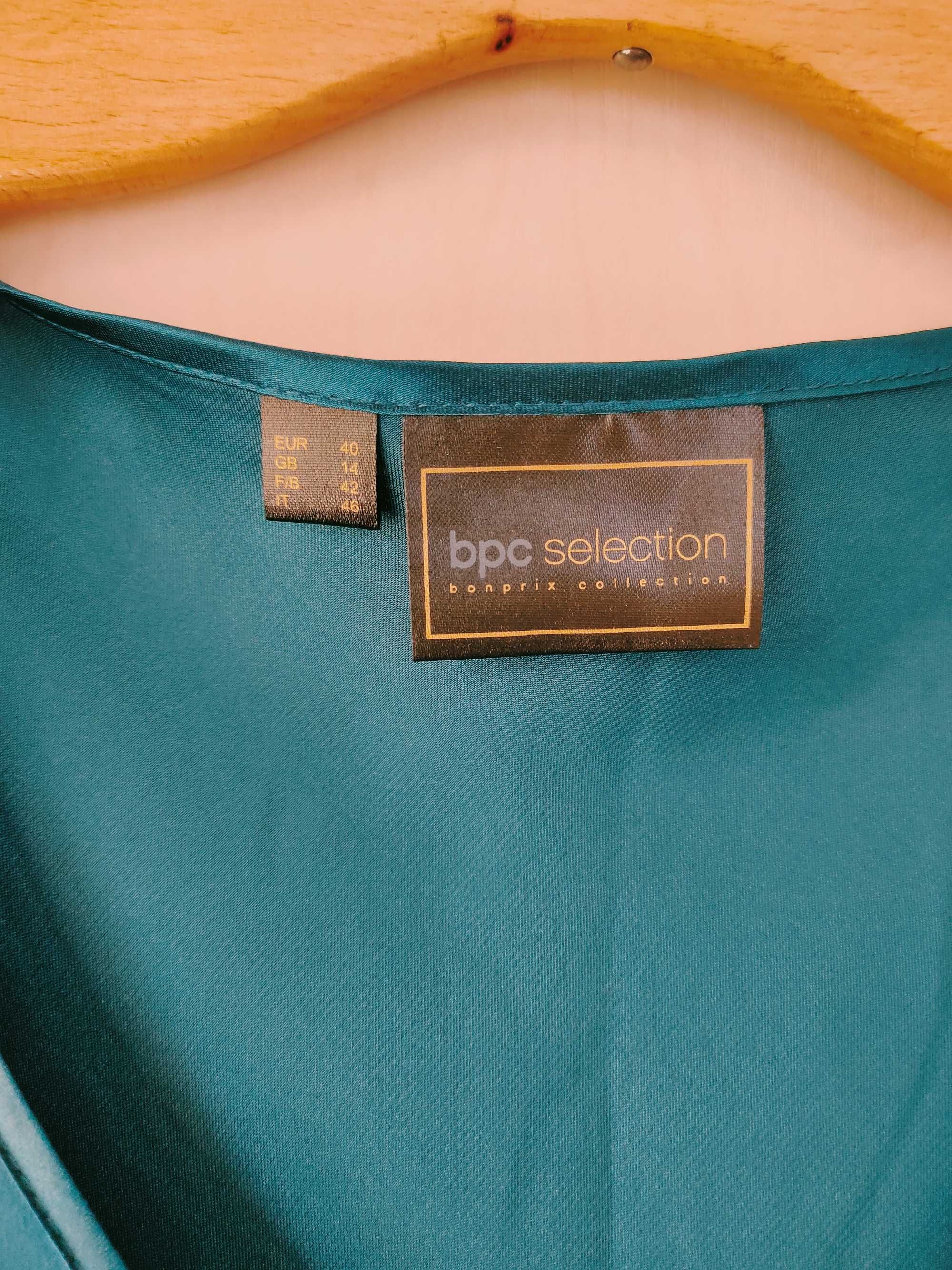 NOWA, niebieska, elegancka bluzka r. 40, Bpc Selection (Bonprix)