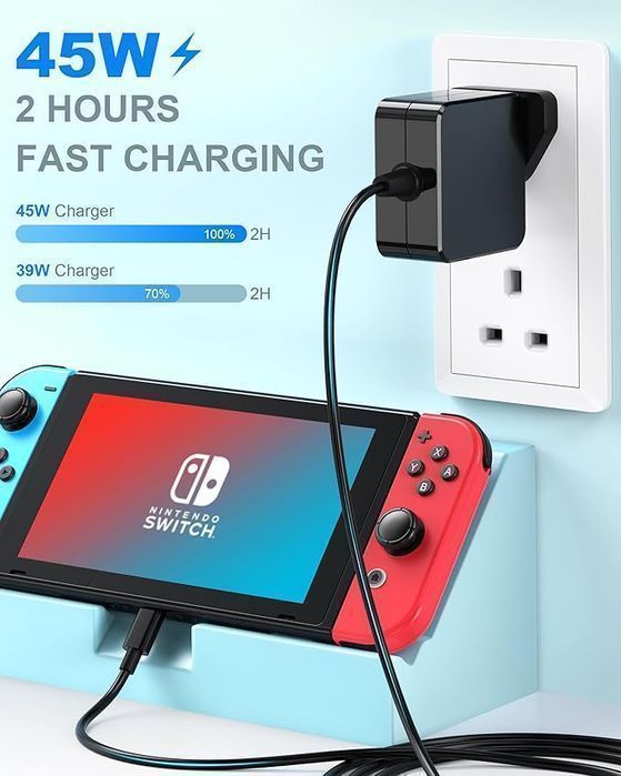 Ładowarka 45W Do Switch / Switch Oled / Steam Deck – Szybkie Ładowanie