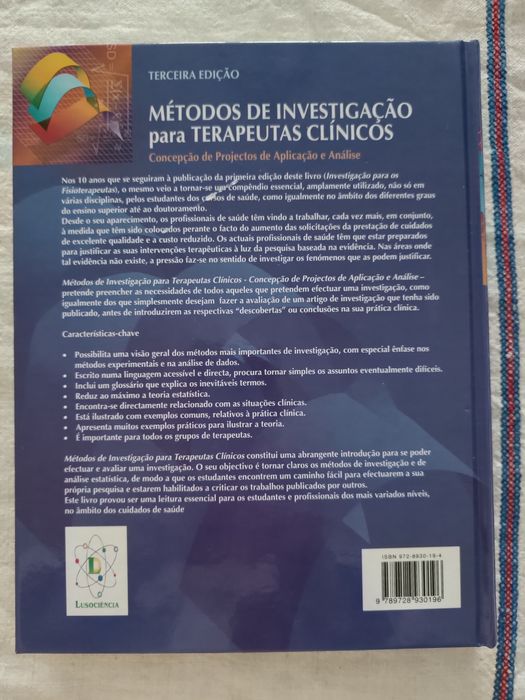 Livro "Métodos de Investigação para Terapeutas Clínicos"
