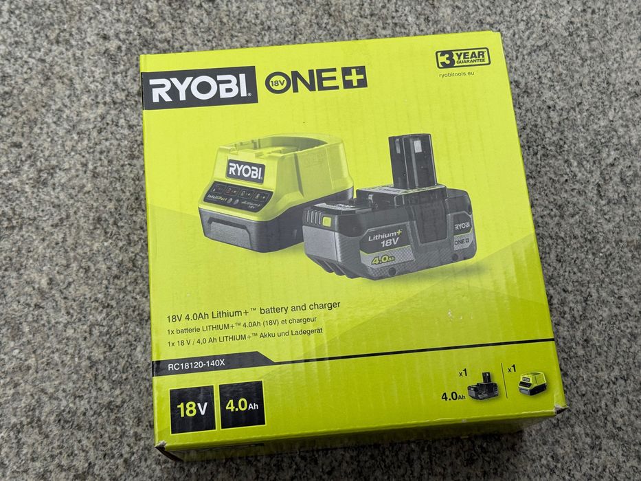 RYOBI Zestaw Akumulator 4Ah z ładowarką 18V LITHIUM
