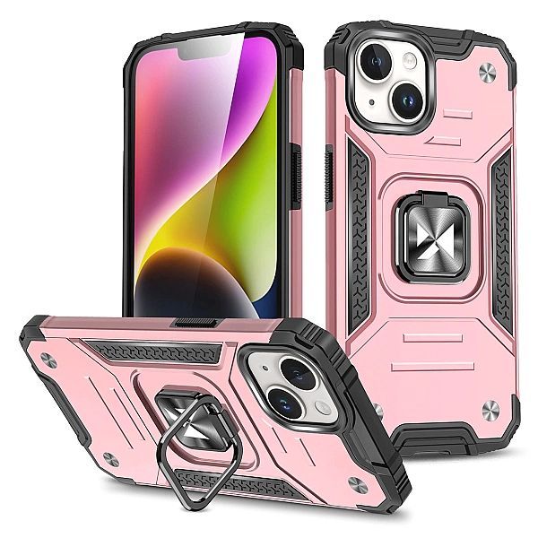 Pancerne etui z ringiem Wozinsky Ring Armor do iPhone 15 - różowe złot