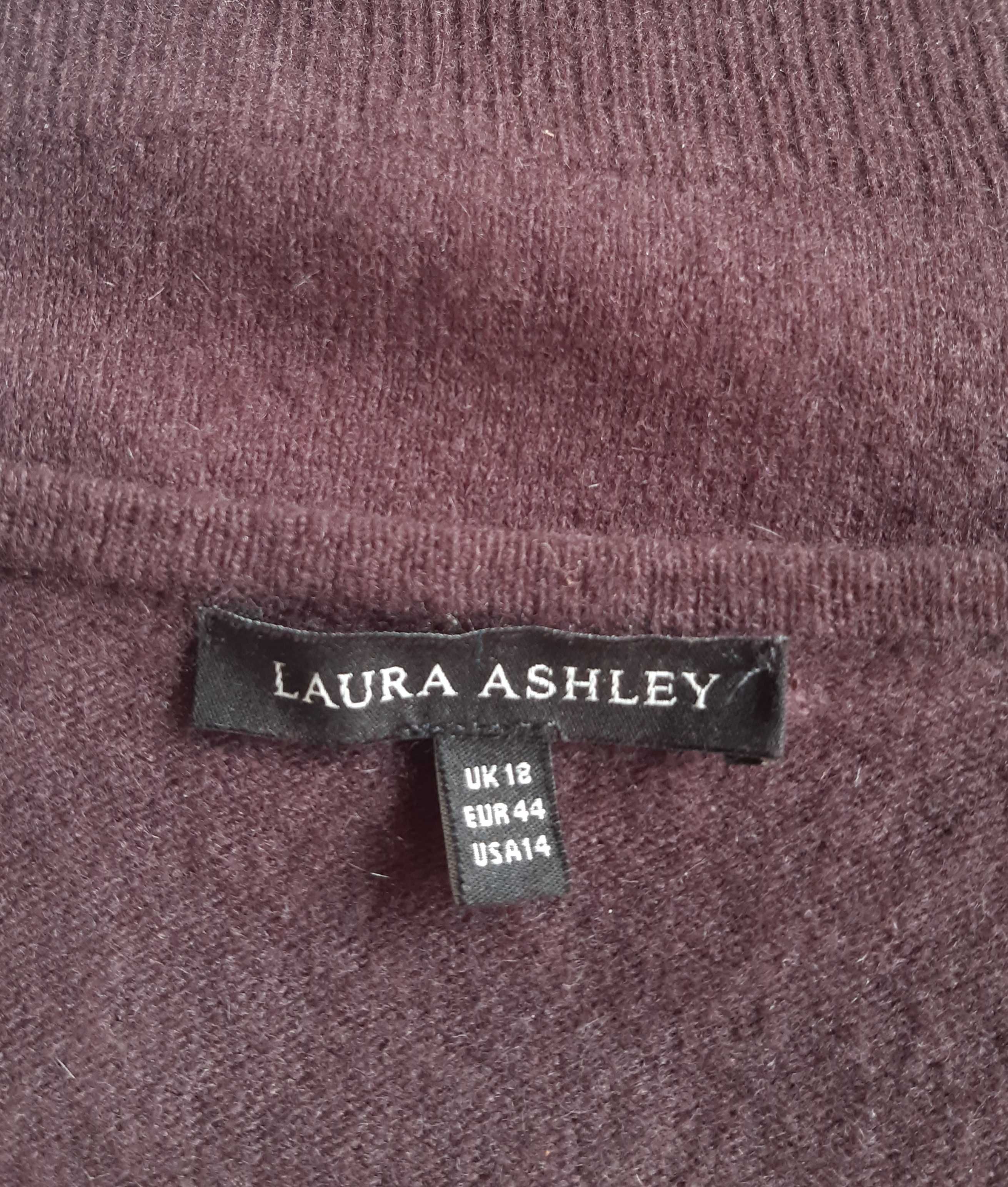 Брендовая винтаж шерстяная кофта шоколадного цвета бисер laura ashley