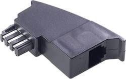 Adapter [1x złącze męskie TAE-F - 1x złącze żeńskie RJ11 6p4c] czarny