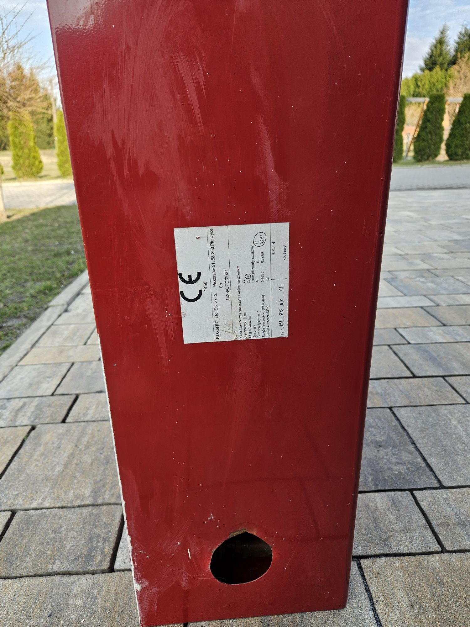 Hydrant wewnętrzny boxmet 1438 cpd 0031 używany