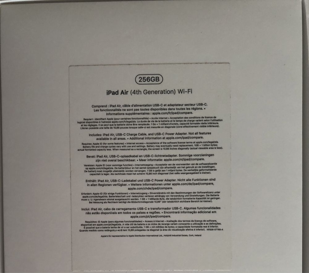 iPad Air Sky Blue 256GB Wi-fi
