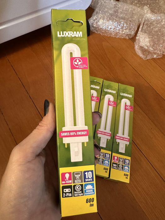 Conj 6 lâmpadas Luxram 9W G23 novas