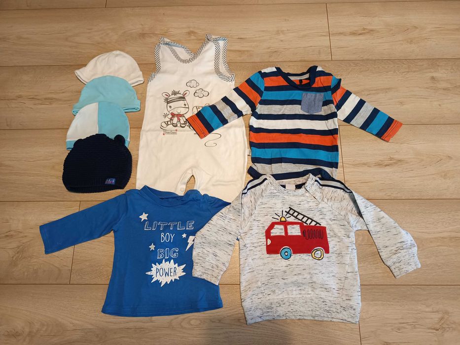 Zestaw ubranek jesień zima r 74 dla chłopca