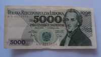 stary banknot 5000zl -Fryderyk Chopin