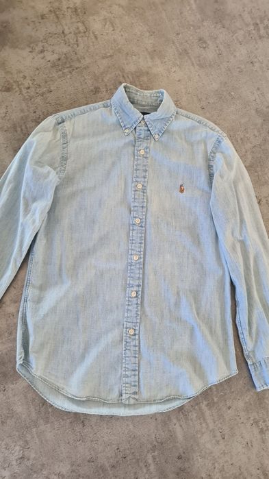 Koszula Polo Ralph Lauren. Jasny niebieski Błękitny jeansowa. S